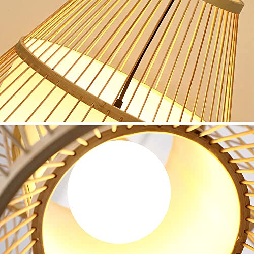 Farol de bambú tejido ajustable de estilo japonés 7