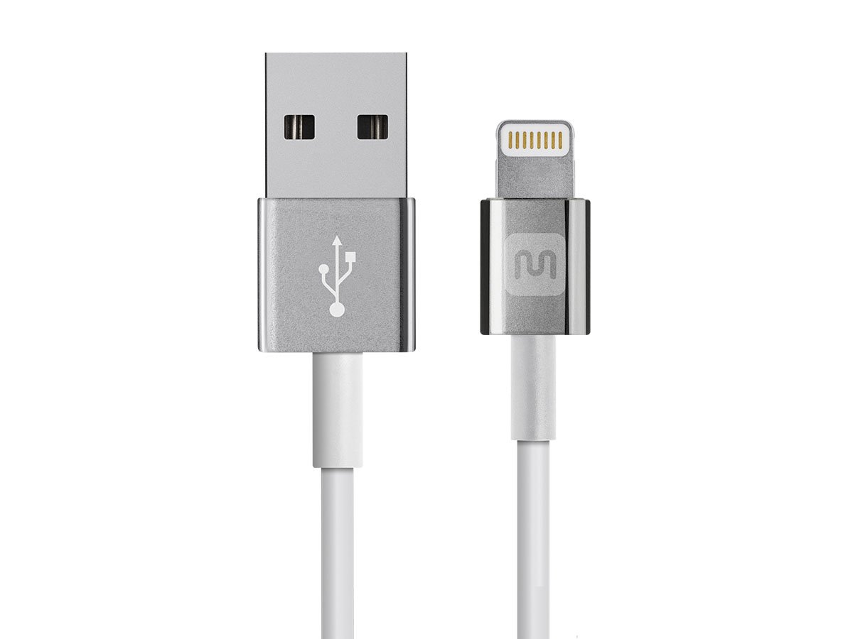 Monoprice Apple Certified Zinc-Alloy Lightning to USB Charge & Sync Cable for iPhone, 4.5ft White