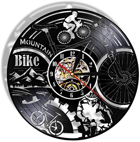 Vinyl Schallplatte Wanduhr Quarzuhr Mountainbike Original Geschenkidee für Sie oder Ihn Original Wand Home Decor 12 Zoll Vinyl Uhr