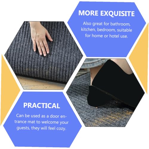 Tapis de porte rectangulaire absorbant et antidérapant en polyester moderne - 6