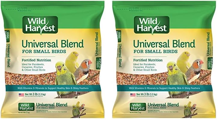 Wild Harvest Bird Seed Collection: Daily Blends and Advanced Nutrition for Parakeet, Canaries, Finches, Cockatiel, Parrots and More. (Pack of 2)