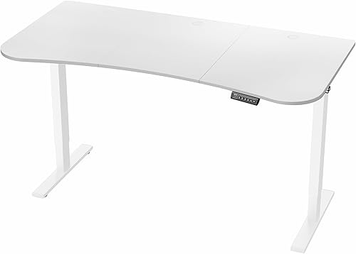 Vista 455 de VIVO DESK-KIT-1W6G - Escritorio eléctrico de pie de 60 x 24 pulgadas, ajuste de altura de memoria, serie 1B, parte superior de nogal oscuro de una