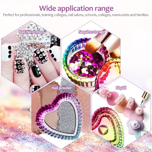 Set 2 Piezas Cuencos de Cristal para Manicura con Tapas miniatura 7