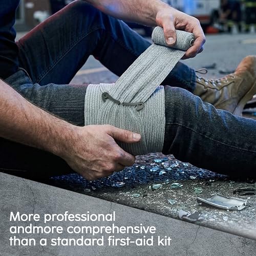 2 Pack IFAK Trauma Kit with Tourniquet, Israeli Bandage, Splint, Tactical First Aid Kit for Workplace, Office, Vehicle, Construction & Outdoor Emergency Preparedness - Image 4