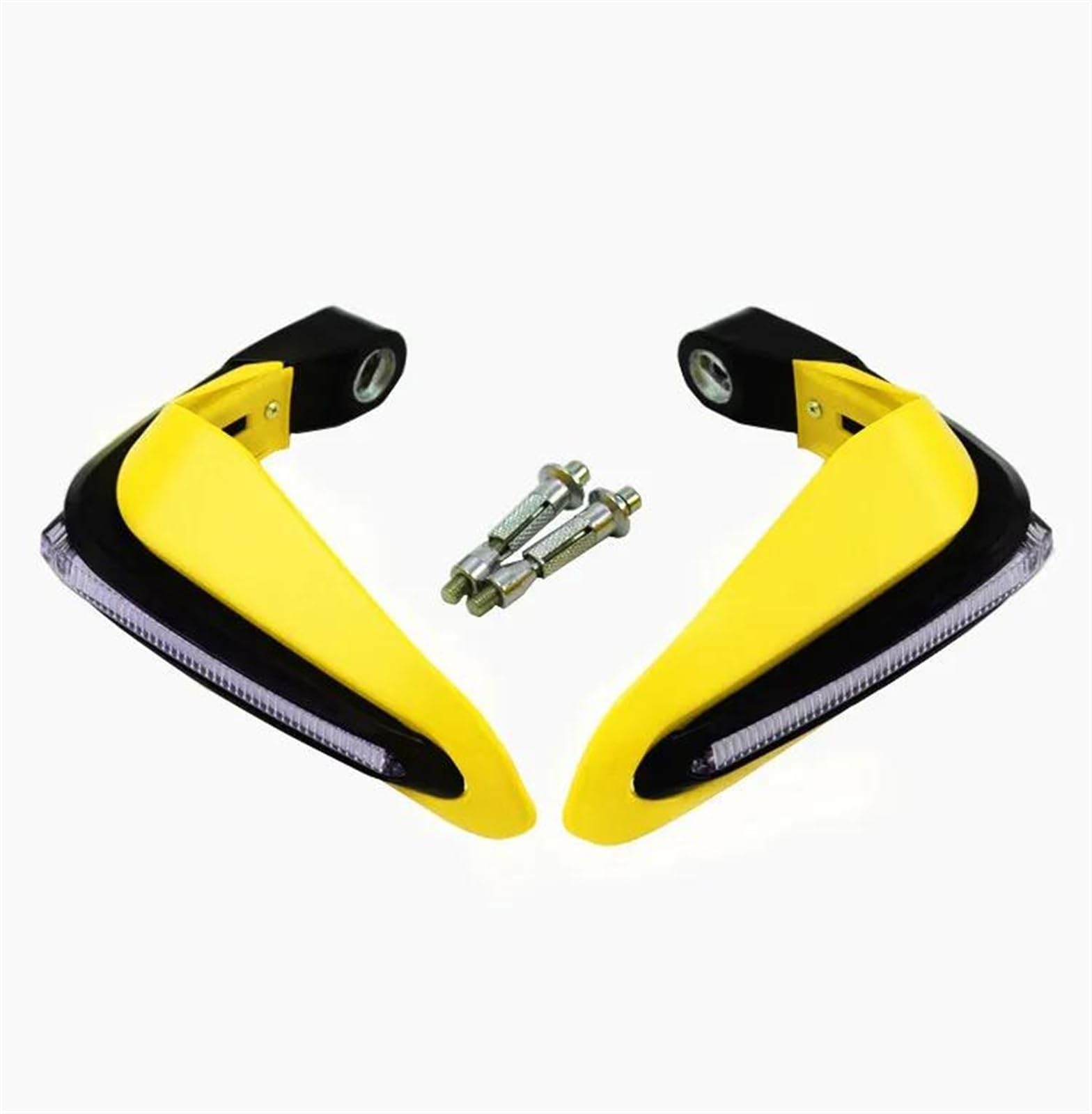 Moto Mano Guardie Manubrio Protezione Paramani con Luce per Y&amaha Rd 350 R6 2005 Jog RR R15 R6 2000 Majesty 400 Dragstar 650 Accessori (Color : Yellow)