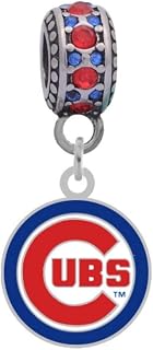 Cubs Logo Charm Compatible With Pandora Style Bracelets. Can also be worn as a necklace