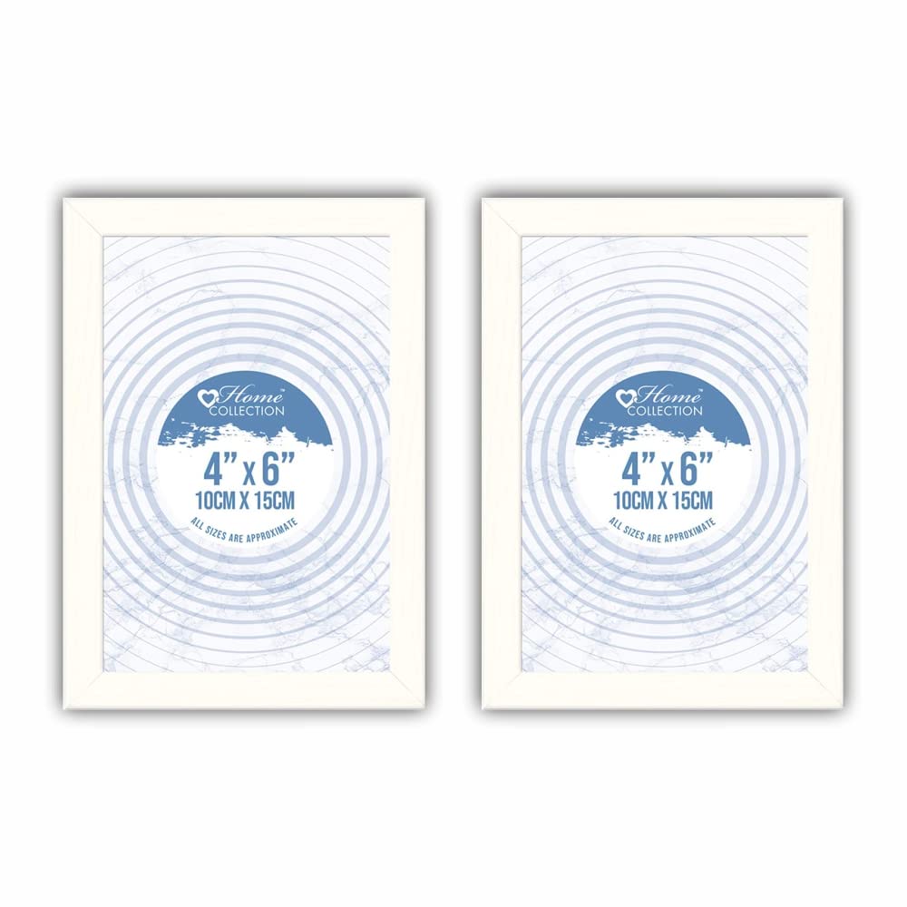 M1ss White Picture Frame With Mount- Pack Of 2, 4X6” Frame, Glass Picture Frame 6X4 Inch Poster Frame Certificate Frame Freestanding And Wall Mountable