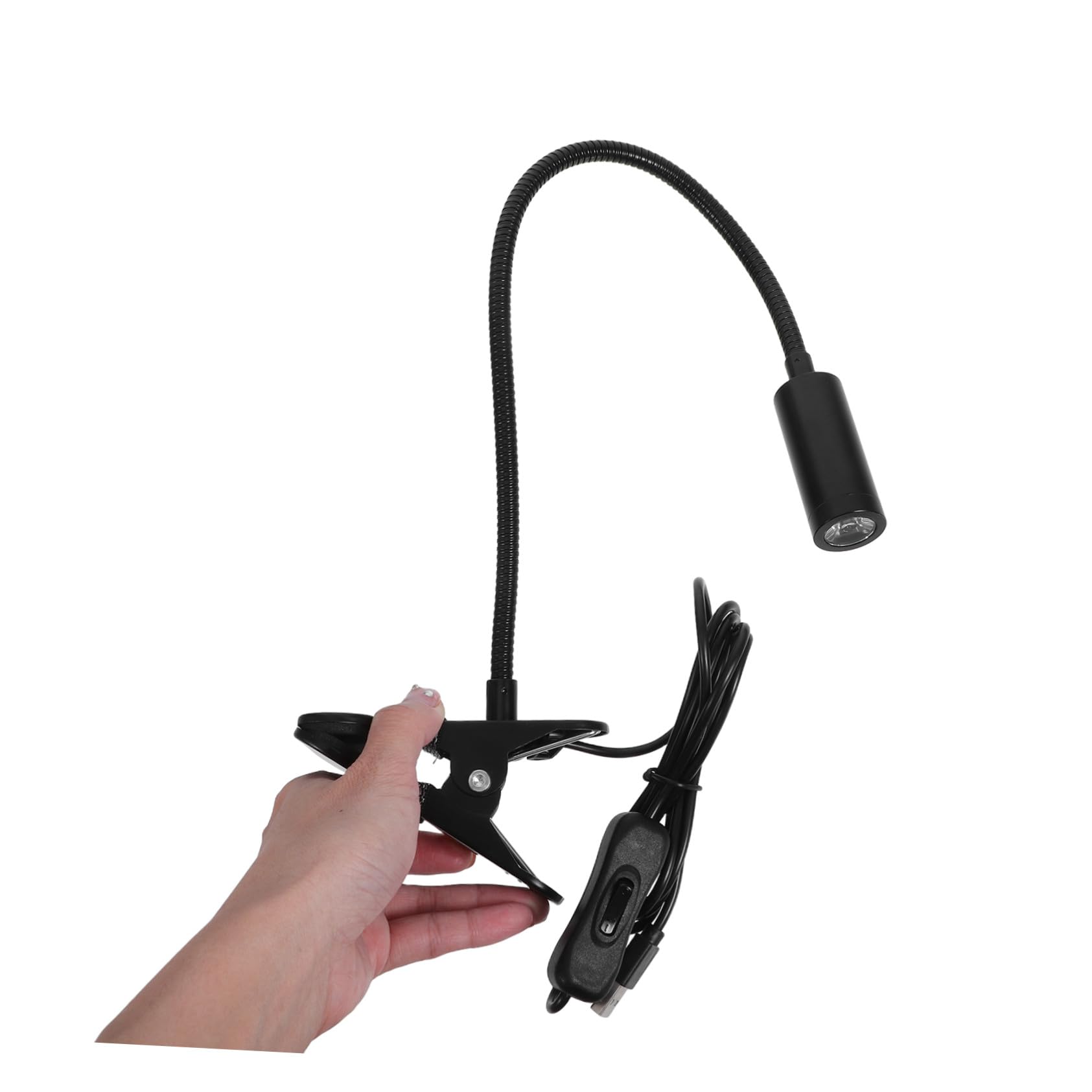 Toddmomy 3w Lampada Led Flessibile Luce Clip Per Lettura e Lavoro Sorgente Luminosa Bianca Fredda Braccio Collo d Oca Alimentazione Usb
