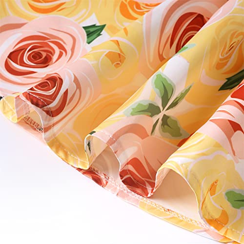 Floral Birthday Christmas Easter Special Occasion Flower Girl Dress Princess Formal Prom Tutu Ball Gown 7 8 Years Yellow 140 #TOP5