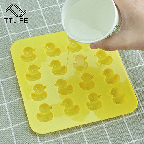 Moldfun 2-Pack Mini Size Rubber Duck Silicone Mold For Chocolate, Candy, Gummy, Jello, Ice Cube, Polymer Clay, Crayon Melt #TOP3
