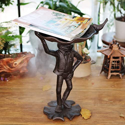 Castiçais Sapo Príncipe Decoração Castiçal Armazenamento Ferro Fundido Prato de Frutas Multifunciona