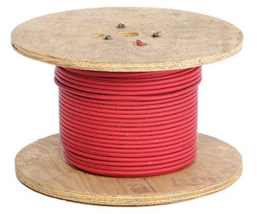 Crimp Supply Ultra-Flexible Car Battery/Welding Cable - 1/0 Gauge, Red - 5 Feet - And 5 Copper Lugs #TOP3