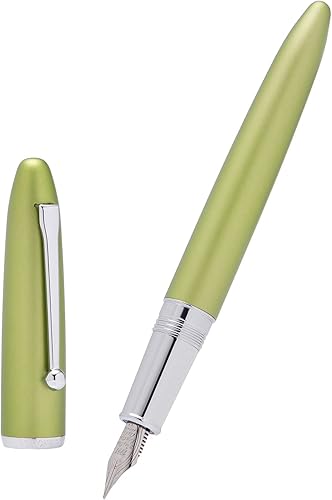 Vista 34 de Asvine Hongdian 620 Pluma estilográfica de metal azul punta extra fina pluma clásica pluma oficina escritura con caja de metal