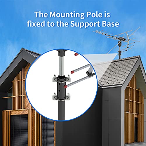 Five Star Tv Antenna Indoor/Outdoor Satellite Hd Antenna With Up To 150-200 Mile Range - Attic Or Roof Mount Tv Antenna, Long Range Digital 360°Rotation Uv Ota Antenna + 12M Line Black #TOP5