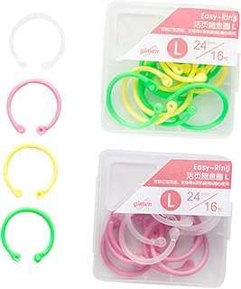 CAXUSD 32 Peças Anel Anel De Foto Scrapbooks Chaveiro De Plástico Mini Fichário Anéis De Pressão De Plástico Anéis De Fichário Soltos Anéis De Cartão Flash Anéis De Fichário Convenientes