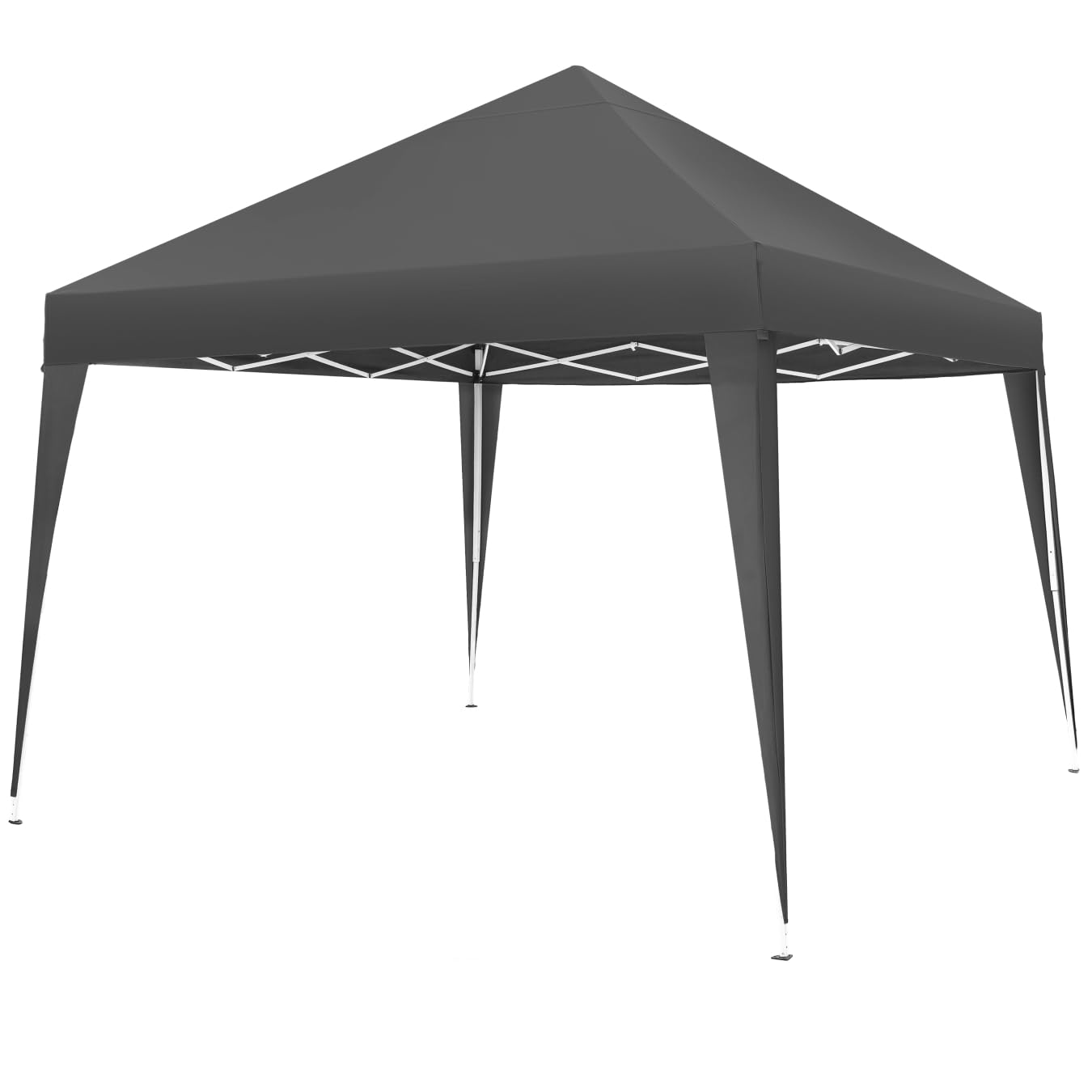 tectake® Carpa Plegable, Estructura Robusta, Regulable, Cenador, Pergolas de Jardin, Toldo Camping, Playa, Exterior, Carpas Repelentes al Agua, Cenadores para Jardin - 3x3 m Gris