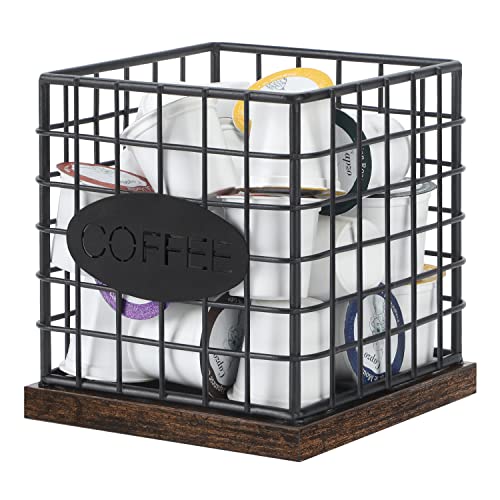 Yinmit K Cup Holder Organizer, Sturdy Coffee Pod Holder Organizer, 35 Kcup Large Capacity Storage Basket For Kitchen Counter And Office Desktop, Add Attractiveness To Your Coffee Bar Area (Square) #TOP4