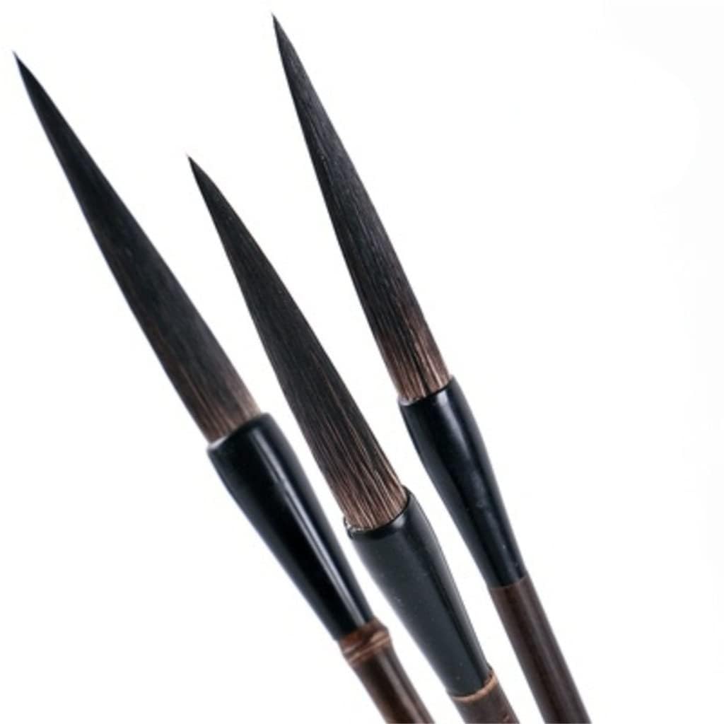 Chinese Calligraphy Drawing Brush, Chinese Calligraphy Brush Bear Hair 3 pieces Regular Script Painting