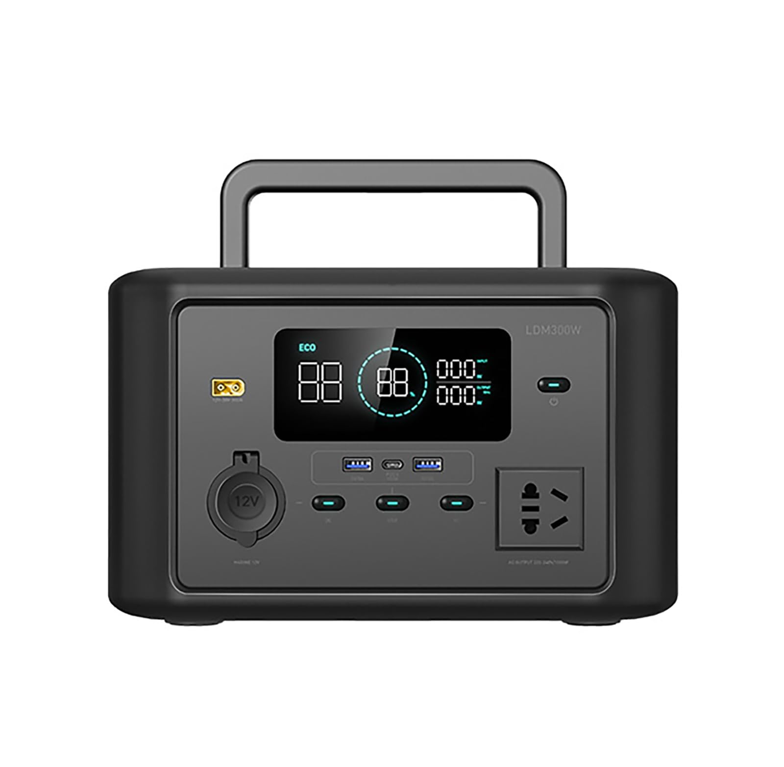 Station d'alimentation Portable 288 Wh avec Prise Secteur 300 W/100 V-240 V, Batterie Externe Solaire pour Camping-Cars, véhicules de Loisirs et véhicules de Secours.