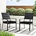 Basic Beyond Outdoor Chair Cushions for Patio Furniture, Waterproof Outdoor Seat Cushions Set of 4 19 x 19, Patio Chair Cushions Set of 4 with Ties and Handle, Black