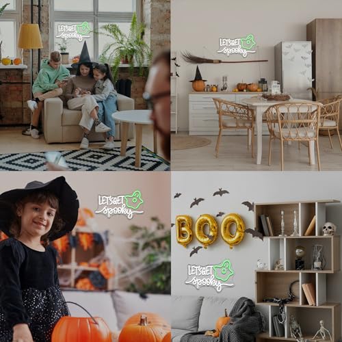 Image of Let's Get Spooky Neon Sign Led Neon Lights for Wall Decor Halloween Light Up Signs for Game Room Bedroom Home Beer Bar Club Man Cave Shop Decorations Gifts For Kids