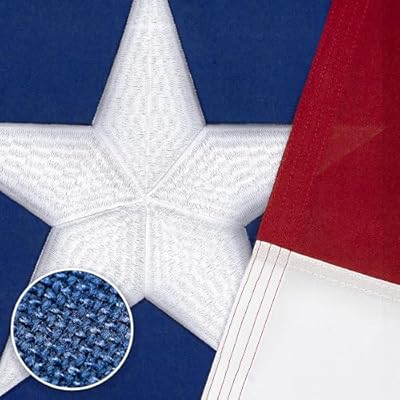 Texas Flag 3x5 Ft TearProof Series for Outside, Made in USA, Longest Lasting, Super Tough Fade Resistant Spun Polyester, High Wind TX Outdoor Flags Embroidered Stars, Sewn Stripes, Brass Grommets