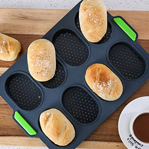 8 Rolos Moldes De Cozimento Crocantes Bagette Francesa Molde De Gelatina Assar Pão Moldes De Cachorr