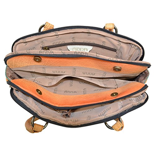 Image of Anna by Anuschka Women's Hand-Painted Genuine Leather Multi Compartment Satchel