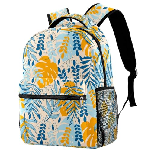 Sac à dos d'école feuilles tropicales : le style urbain décontracté