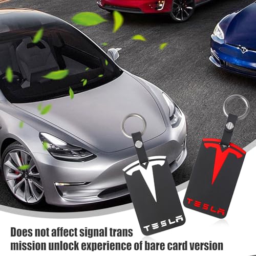 Aicharynic 2 sztuki uchwytów na karty do Tesla Model 3, model Y, silikonowy breloczek do kluczy, uchwyt na karty, akcesoria Tesla, kolor czarny, Tesla, uchwyt na karty, czarny, /