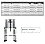 Telesladder 11.5Ft/12.8Ft/15.4Ft/18Ft/19.4Ft/20.7Ft Tall Engineeladder, Multi-Purpose Adjustable Steps Retractable Ladders, Tent/Loft Ladder/6.3M/20.7Ft