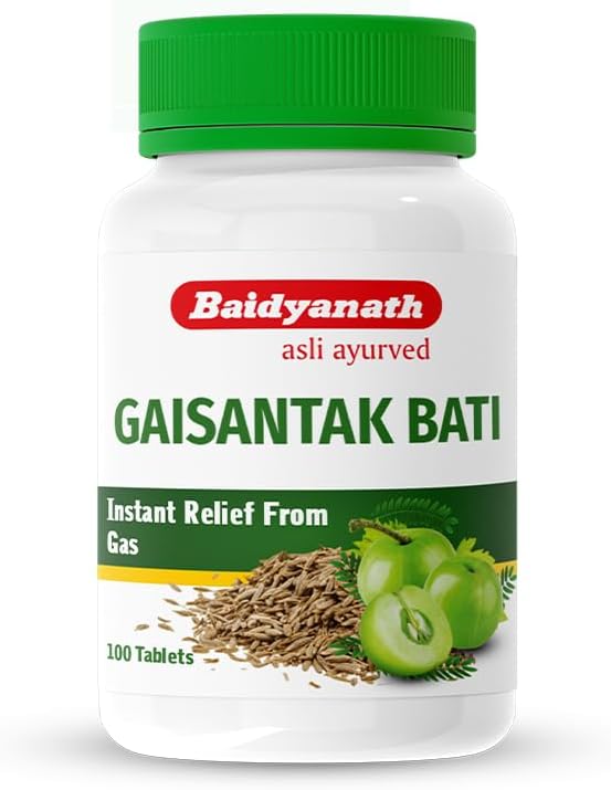 Baidyanath Gaisantak Bati - Instant Relief from Gas and Indigestion - 100 Tablets