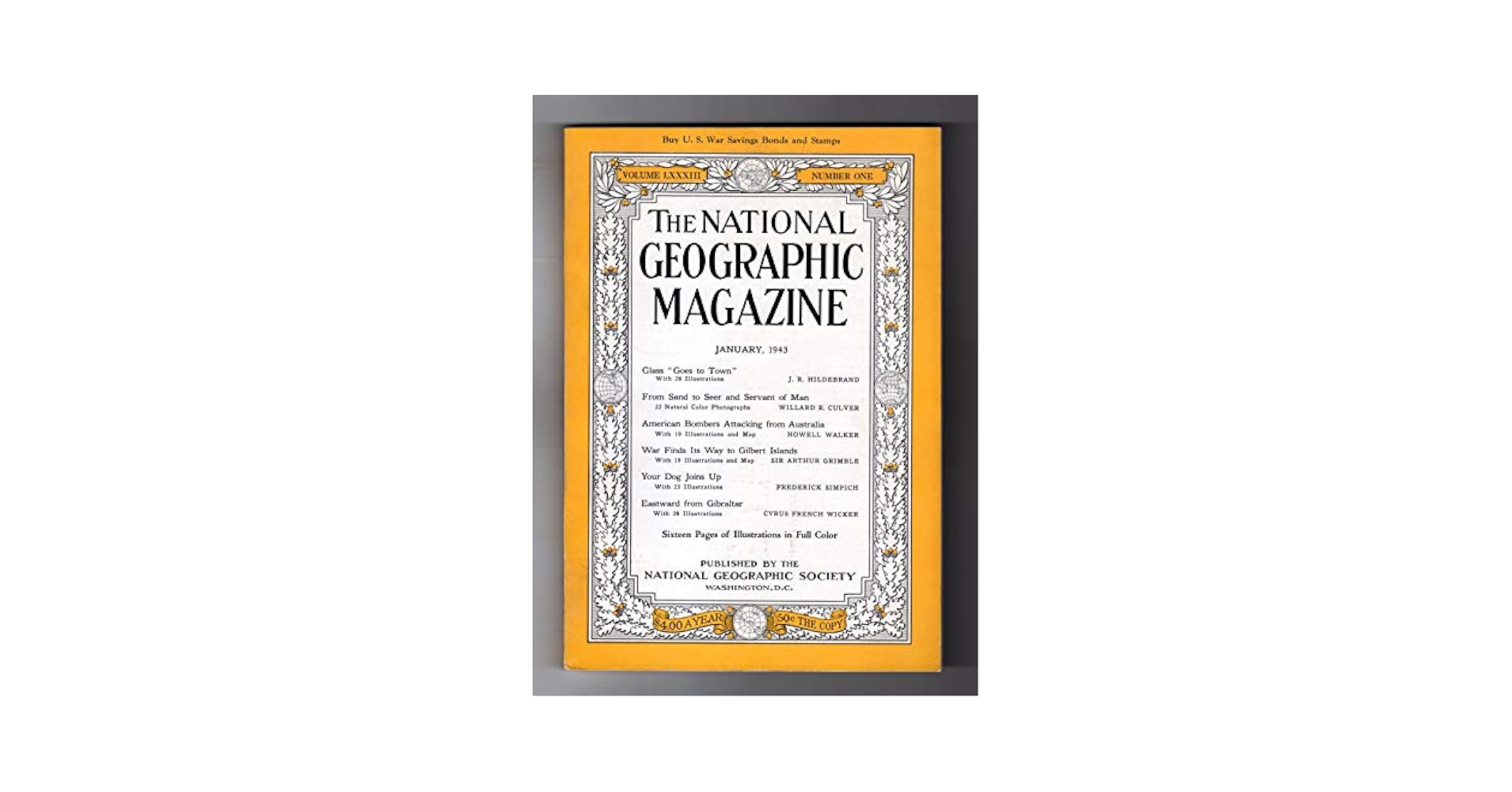 Amazon.com: The National Geographic Magazine, January 1943