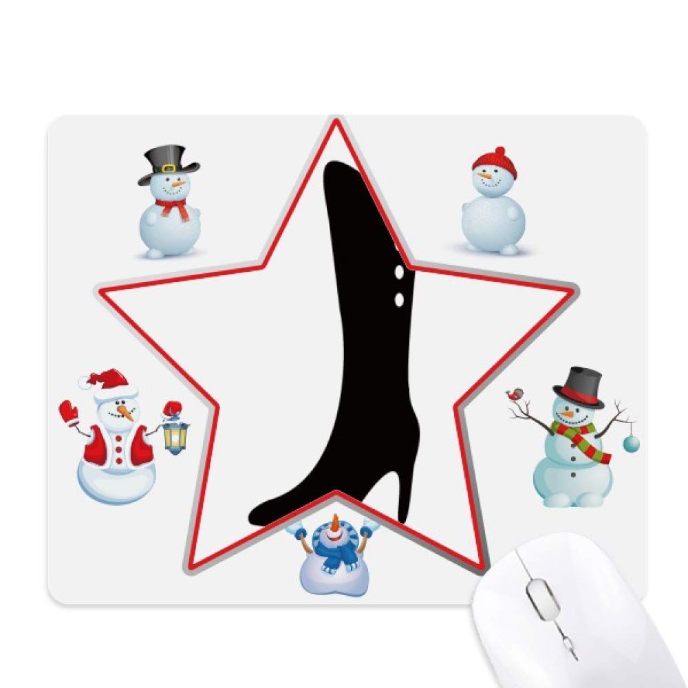 Tapis de souris haute précision noir contour Noël élégant