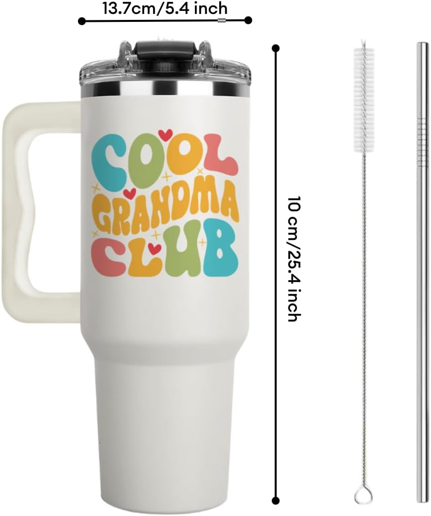 Vivulla68 Cool Grandma Club Tumbler 40Oz, Grandmother Coffee Mugs, Gifts Ideas for Grandmas, Grammy, Granny, Nana, Gigi, Mimi, Mamaw - Grandmother Birthday Gift, Grandmy Cup for Mothers Day Christmas - Image 2