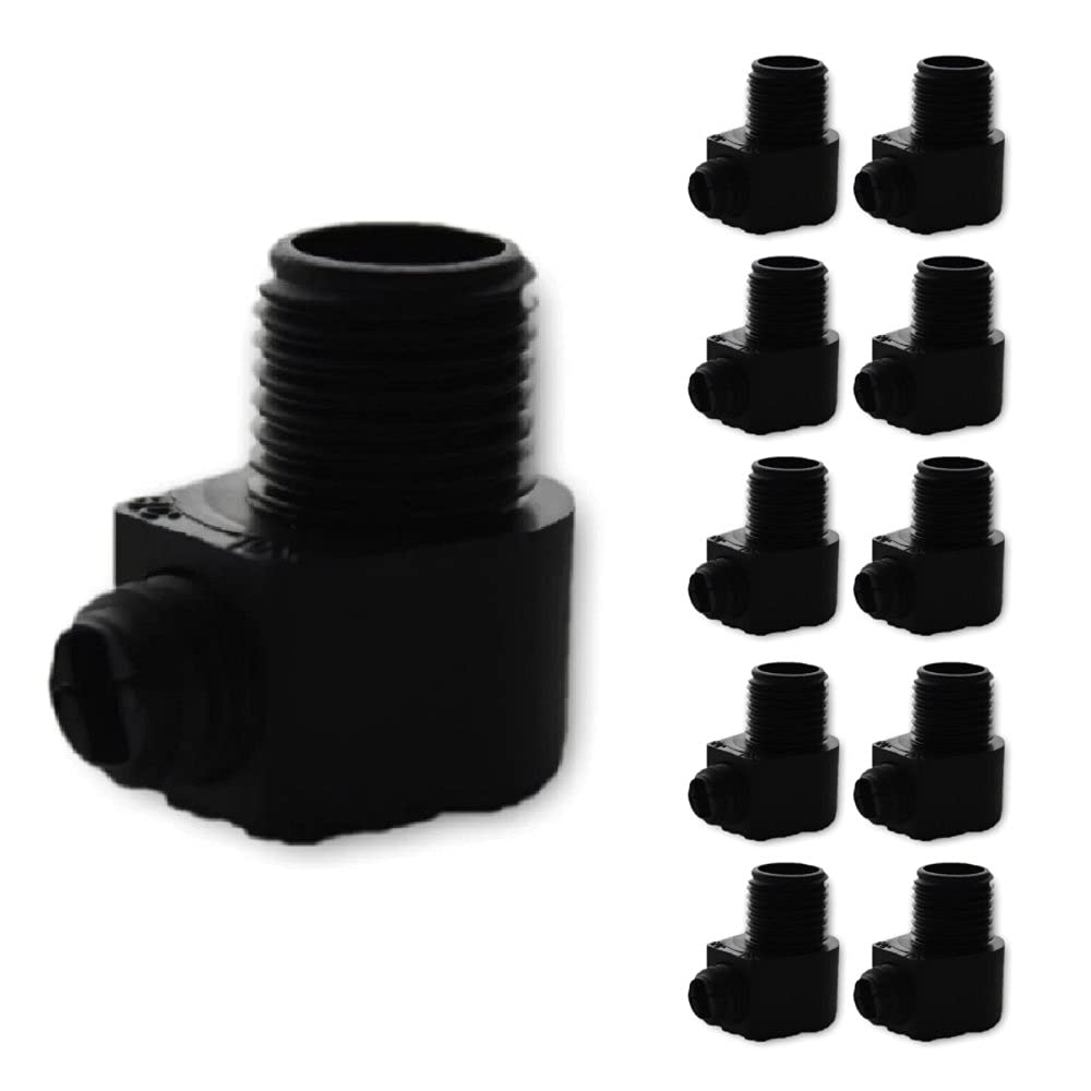 10 Pack | Black Flex Cord Grip with 10mm Male Thread | Strain Relief | Screws Directly into Lampholder | DIY & Light Fitting Repair | High Grade Thermoplastic Resin