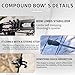 MOYJ Compound Bow and Arrow Set Adult Archery Kit Adjustable Draw Weight 30-65LBS Beginner Shooting Outdoors Convenient to Carry for Travel and Hunting Bow Mixed Carbon Arrows Complete Set (Black)