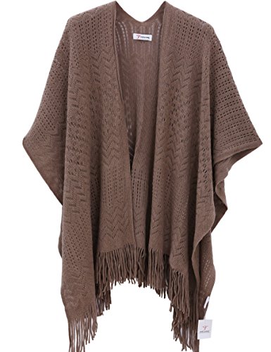 Poncho punto mujer soul young: bufanda suave, chal ligero y estolas grandes de otoño invierno
