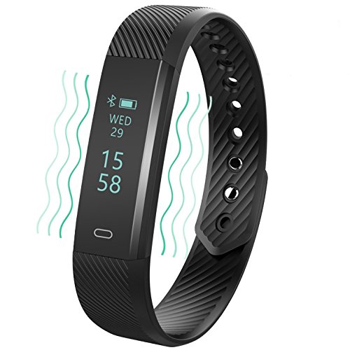 attività Fitness Tracker 4.0 Smart Wristband Sport contapassi con Sonno contatore per Android e iOS Smartphone bluetooth nero