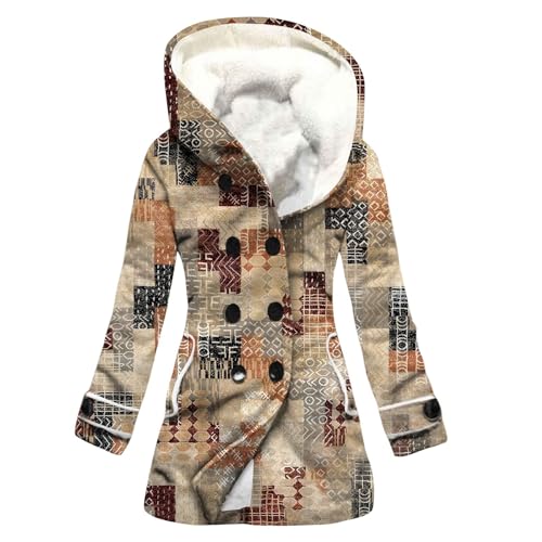 Sweat à Capuche Long Femme Veste Fourrée Hiver Manteau Portage Doudoune Beige S - Veste En Lin Pull Blanc