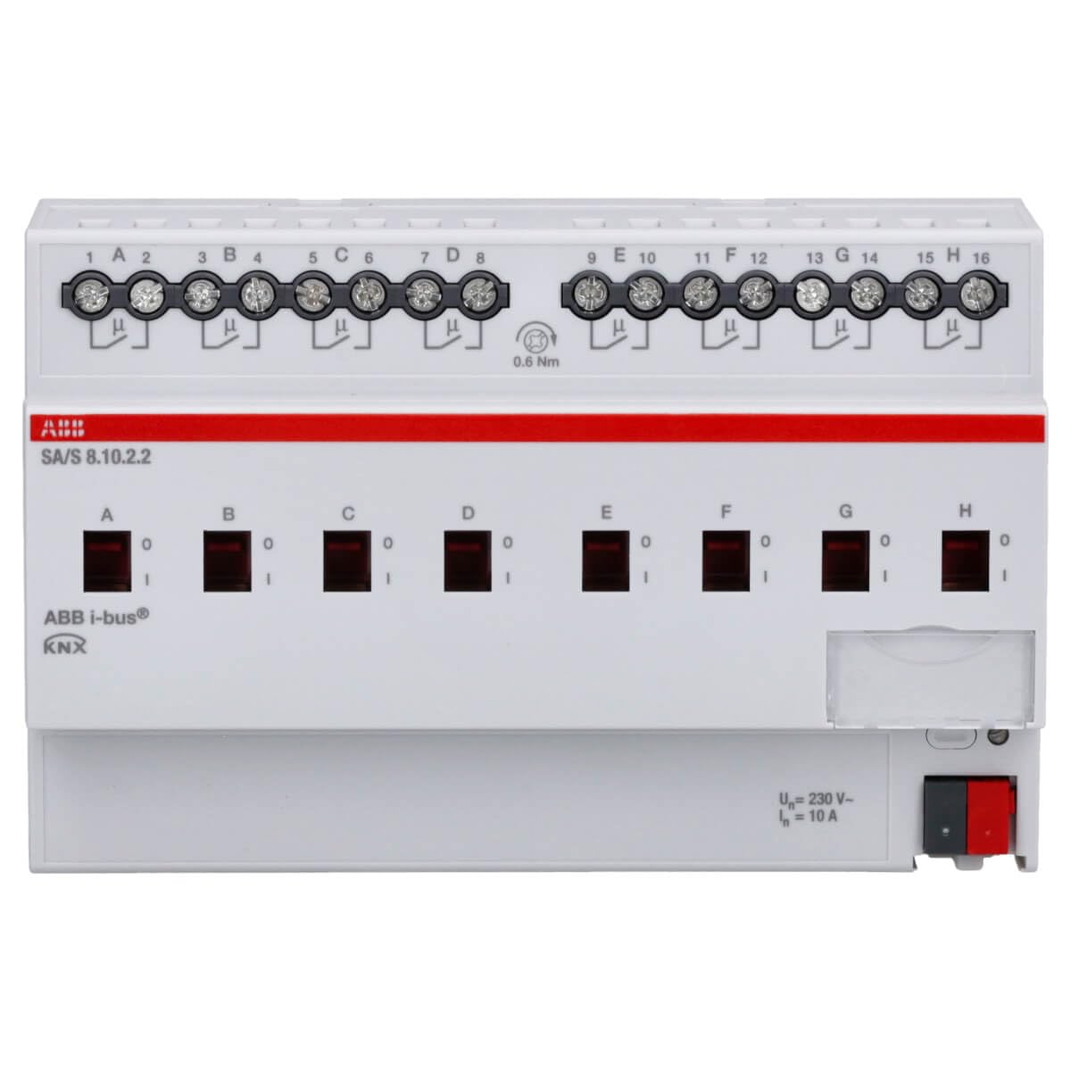 ABB EIB, Attuatore di commutazione KNX 8x, 10A, REG SA/S8.10.2.2