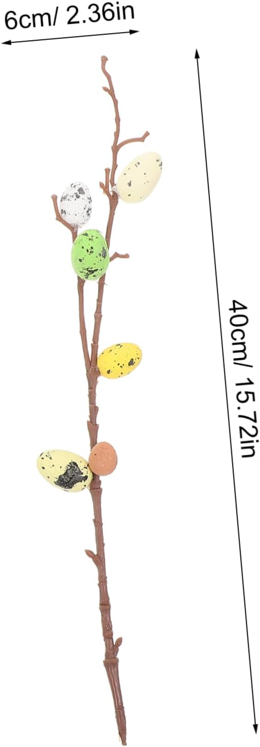6pcs Artificial Easter Branch Picks for Floral Arrangements Decorations and Home Decor Vibrant Colors for Spring Celebrations and Wreaths
