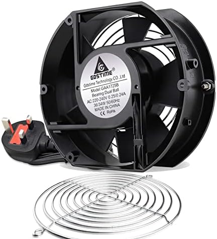 GDSTIME 220V 120mm Fan 120mm x 25mm 240v Axial Fan Dual Ball Bearing AC Brushless Cooling Fan For DIY Ventilation
