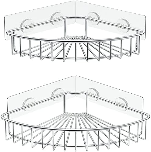 SMARTAKE 2-Pack Corner Shower Caddy, SUS304 Stainless Steel, Wall...