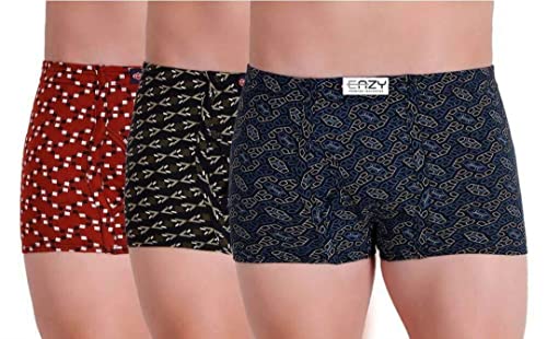 Image of The Tinge Men's Eazy Premium Printed Mini Trunk for Men and Boys|Men's Underwear Trunk (Pack of 3)
