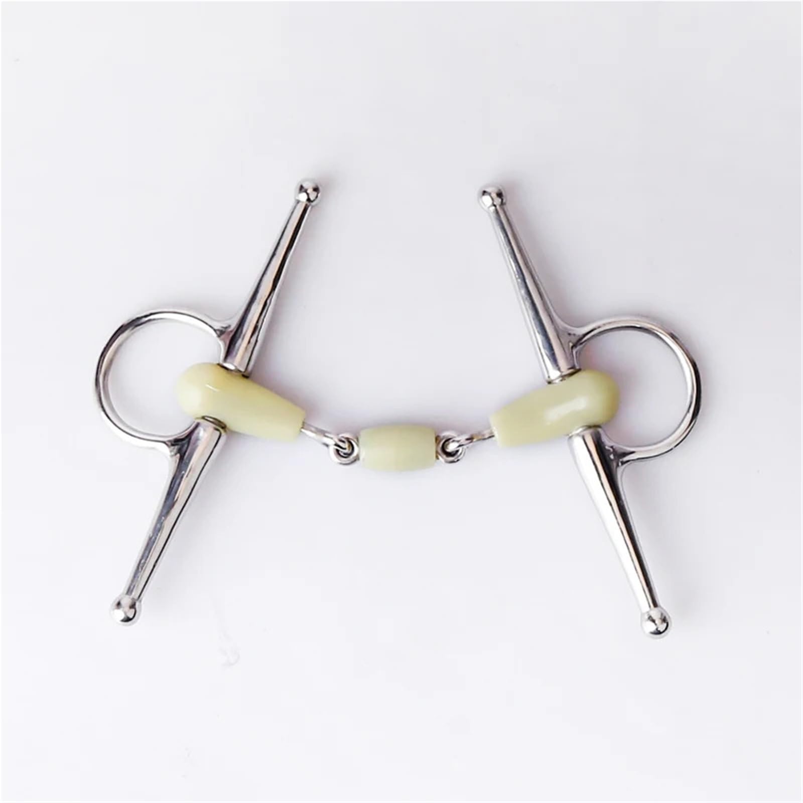 Caballo bit Anillos de Broca for Caballo, mordaza for Caballo, Equipo Ecuestre, Arco de 3 Secciones, Punta rígida, Equipo for Montar a Caballo