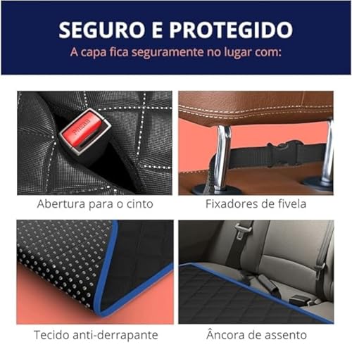 Capa de Proteção para Banco de Carro para Animais de Estimação (Bege)