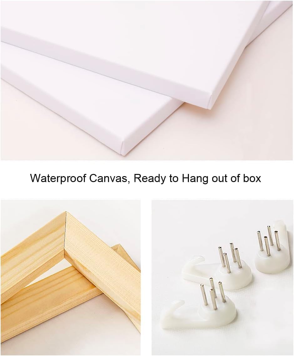 Biuteawal 3 Piece Purple Floral Wall Art Elegant Rose Flower Wall Painting Butterfly Pictures Posters Art Print Home Decor for Bedroom Bathroom