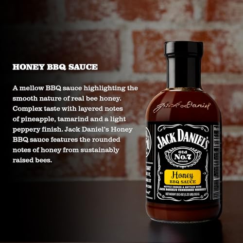 Image of Jack Daniel's Honey BBQ Sauce - Smoky-Sweet Perfection with Real Jack Daniel's Tennessee Whiskey, 19.51 oz ℮ 473 ml ℮ 553 g