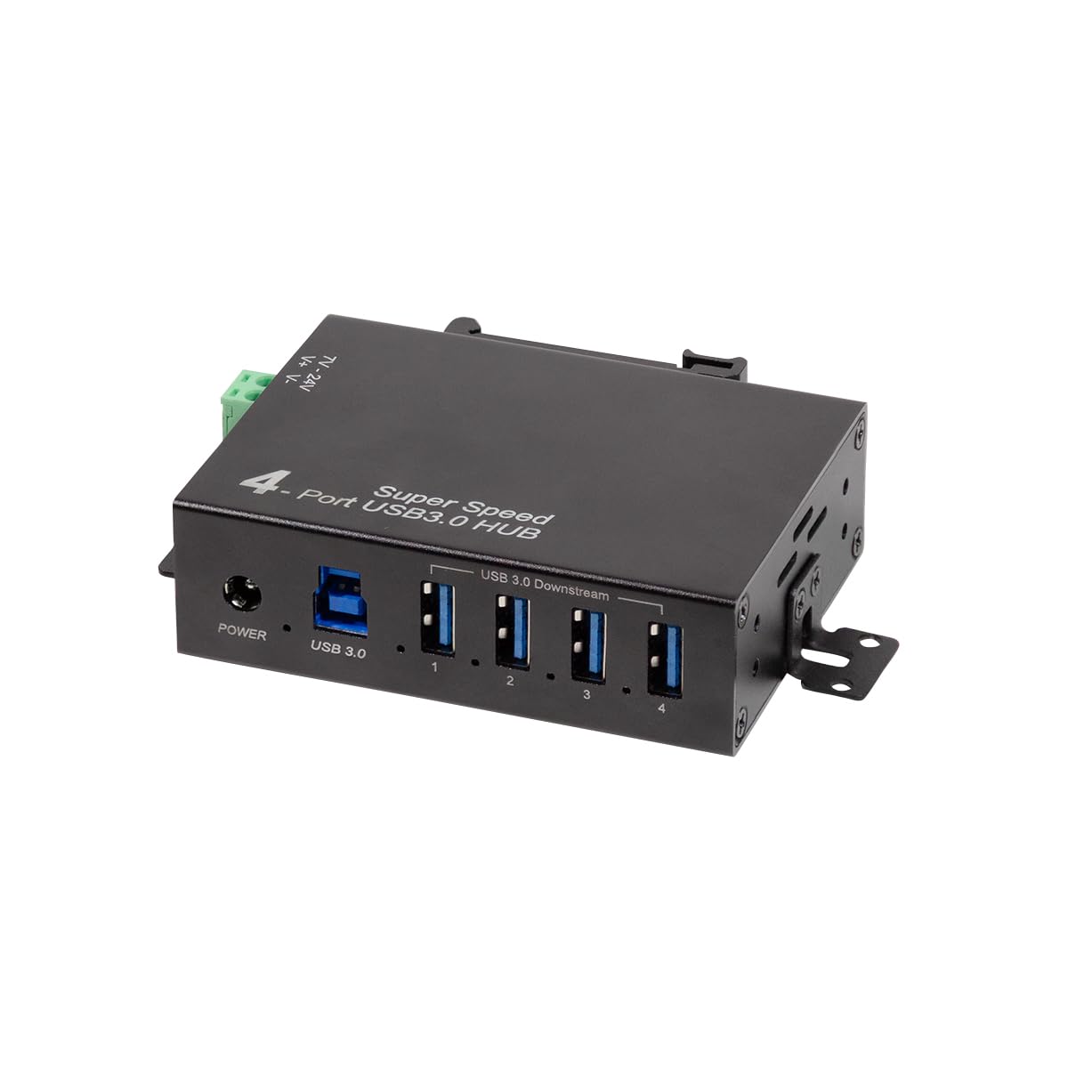 LogiLink 4-Port Hub (USB 3.0) inkl. Netzteil, Industrieausführung, 5 Gbit/s, 10 W, mit Überstrom, Überspannung und Kurzschlussschutz